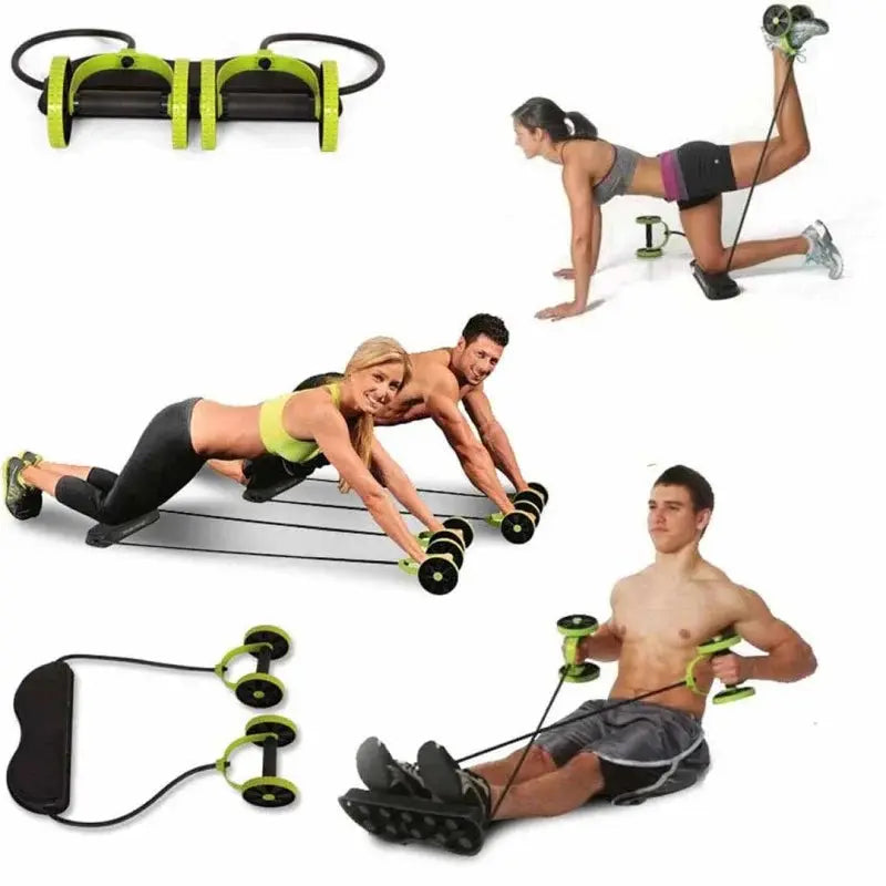 Core Double AB Roller Wheel Fitness Zahab Store