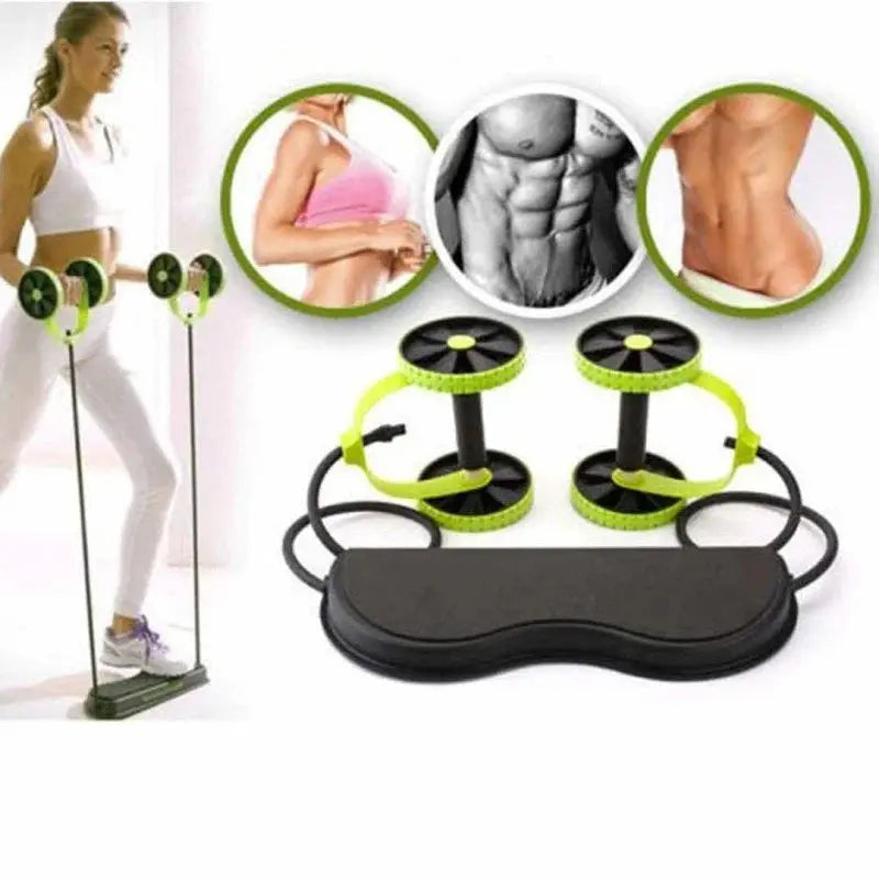 Core Double AB Roller Wheel Fitness Zahab Store