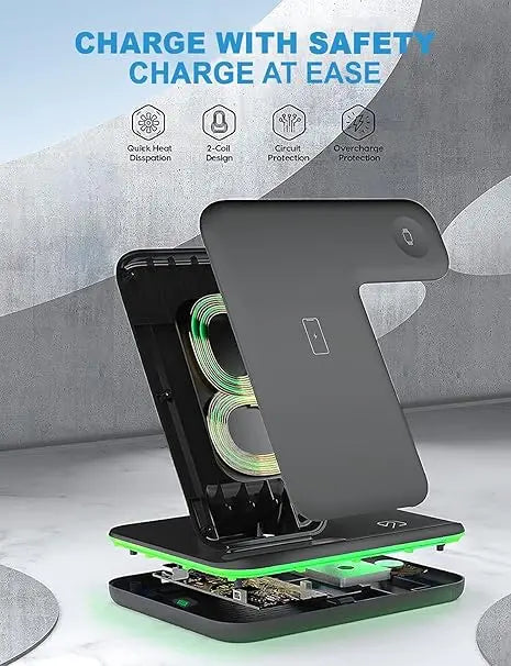 3-in-1 Wireless Charging Station Zahab Store