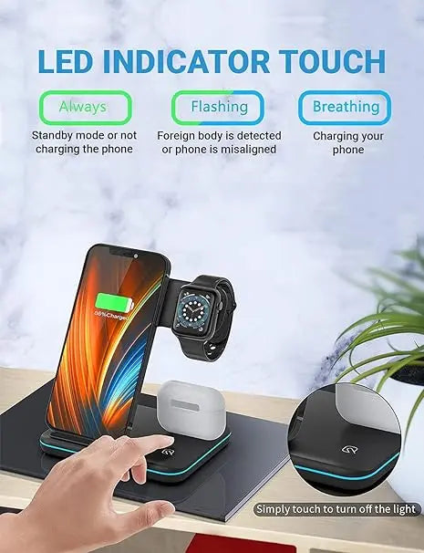 3-in-1 Wireless Charging Station Zahab Store