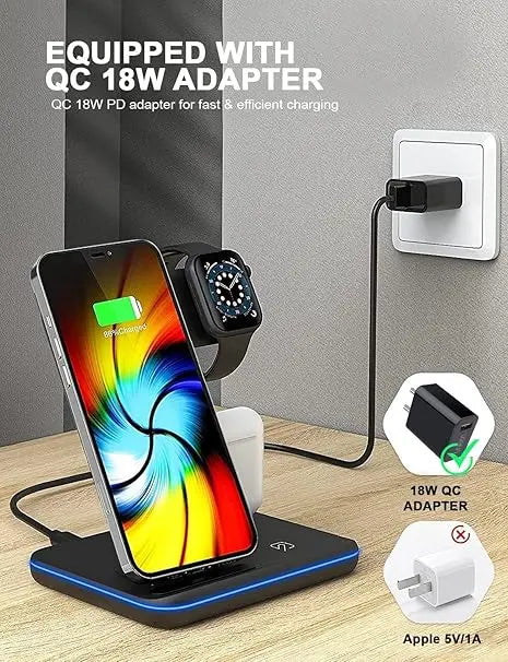 3-in-1 Wireless Charging Station Zahab Store